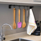 Barra Porta Utensílios Cozinha Multiuso Talher Suporte - 40cm