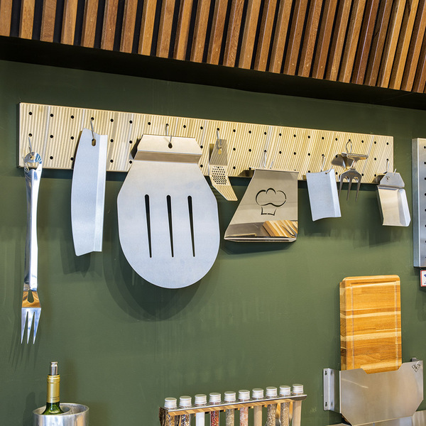 Barra Porta Utensilios - Inox - 1150x150 Mm