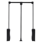 Barra Retrátil 40-80cm para Guarda-Roupa Aço Preto EVO'M Spaceo