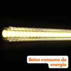 Barra Rígida De Led 1 Metro Ip20 Decoração Conectores Branco