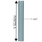 Barra Roscada Zincada Unc Stein + Ipi 3/8' X 1 Metro