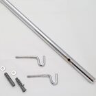 Barra Suporte De Cozinha Aço Carbono 75cm Tubo + Kit Fixação