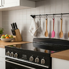 Barra Utensílios Organizador P/ Cozinha 5 Ganchos Swing - 40