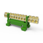 Barramento/borneira Com Suporte P/ 12 Furos Para Trilho Din -