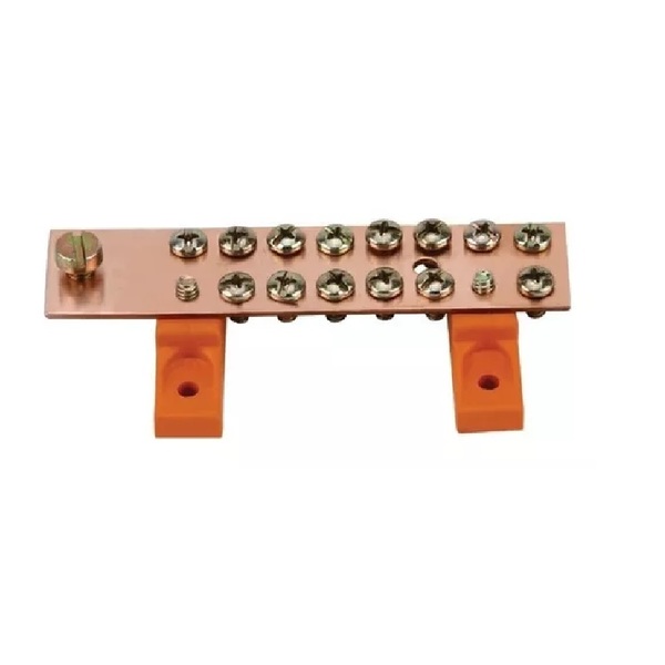 Barramento Cobre Neutro Ou Terra 100a 1 X 1/16 14 Parafusos