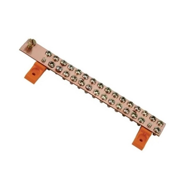 Barramento Cobre Neutro Ou Terra 100a 1 X 1/16 30 Parafusos