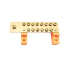 Barramento Cobre Neutro Ou Terra 195a 1 X 1/8  14 Parafusos