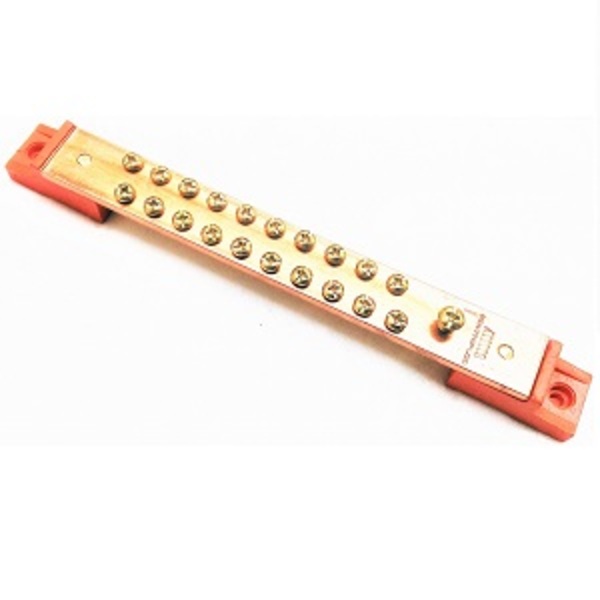 Barramento Cobre Neutro Ou Terra 280a 1 X 3/16 20 Parafusos