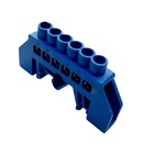 Barramento Neutro Para Trilho Din 6 Pólos Azul