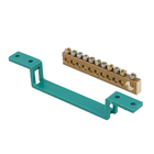 Barramento Terra 11 Terminais Verde Steck