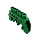 Barramento Terra Para Trilho Din 6 Pólos Verde