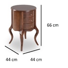 Barrica Clássica 3 Gavetas  Verniz Imbuia