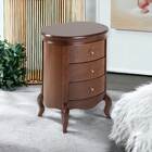 Barrica Paris 3 Gavetas Verniz Imbuia