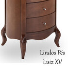 Barrica Paris 3 Gavetas Verniz Imbuia