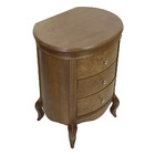 Barrica Paris 3 Gavetas Verniz Imbuia Fosco