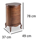 Barrica Paris 4 Gavetas Verniz Imbuia