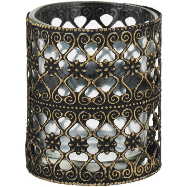 Barton Castiçal Suporte Para Vela 7x6x6cm Metal Bronze