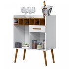 Barzinho 1 Gaveta E Adega Madrid Tigus Branco/ypê