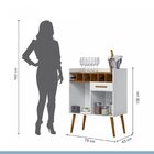 Barzinho 1 Gaveta E Adega Madrid Tigus Branco/ypê