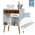 Barzinho 1 Gaveta E Adega Madrid Tigus Branco/ypê