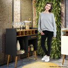 Barzinho 1 Gaveta E Adega Madrid Tigus Preto/ypê