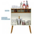 Barzinho 2 Portas E Adega Roma Tigus Off White/ypê