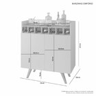 Barzinho 2 Portas Empório Candian Jcm Móveis Off White/cinamo