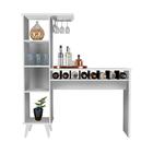 Barzinho Em Casa Bancada Com Porta Taças Branco Primus