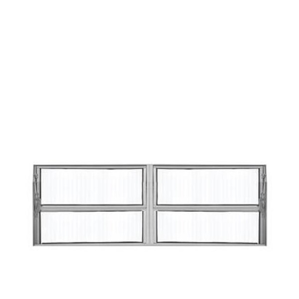 Basculante Duplo 0,40 X 2,00 Alumínio Brilhante