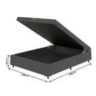 Base Baú Cama Box Casal Somopar Imperador 138x188x45cm Cinza