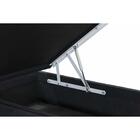 Base Baú Physical Camurça Preto Casal (138x188x39) - Ortobom