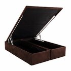 Base Baú Physical Camurça Queen 158x198x39cm Ortobom Marrom