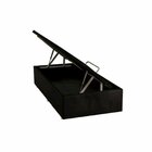 Base Baú Physical Camurça Solteiro 88x188x39cm Ortobom Preto