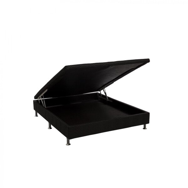 Base Baú Physical Casal 138x188x25cm Ortobom Preto