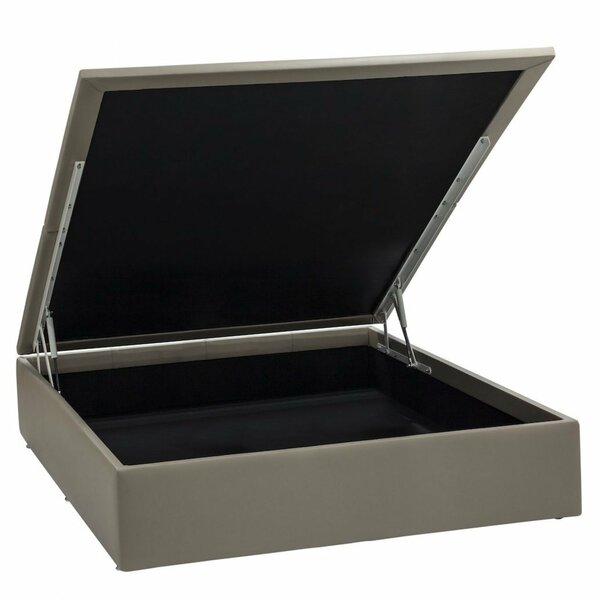 Base Baú Physical Corino Casal 138x188x39cm Ortobom Bege