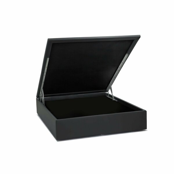 Base Baú Physical Corino Casal 138x188x39cm Ortobom Cinza