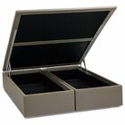 Base Baú Physical Corino Queen 158x198x39cm Ortobom Bege