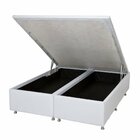 Base Baú Physical Corino Queen 158x198x39cm Ortobom Branco