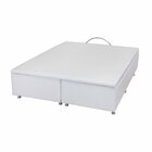 Base Baú Physical Corino Queen 158x198x39cm Ortobom Branco
