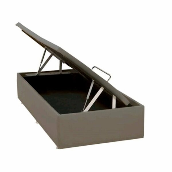 Base Baú Physical Corino Solteiro 88x188x39cm Ortobom Bege