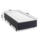 Base Box 79x198x28cm Meditare Herval Preto