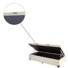 Base Box Articulada Solteiro 88cm Linho Bege Tana Decor