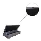 Base Box Articulada Solteiro 88cm Linho Chumbo Tana Decor