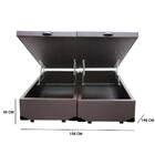 Base Box Baú Articulada Queen 158cm - Marrom Metalizado