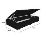 Base Box Baú Articulada Solteiro 88cm - Tca 944  Preto