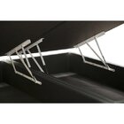 Base Box Baú Casal Bipartido Sintético Preta 39x138x188