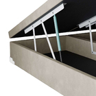 Base Box Baú Casal Bipartido Sp Móveis Suede Bege - 39x138x188