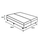 Base Box Baú Casal Bipartido Sp Móveis Suede Cinza - 39x138x1