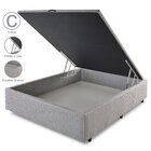 Base Box Baú Casal Com Pistão 40x188x138cm New Móveis Cinza