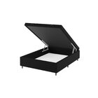 Base Box Baú Casal Lions 35cm 1,88m 1,38m Preto